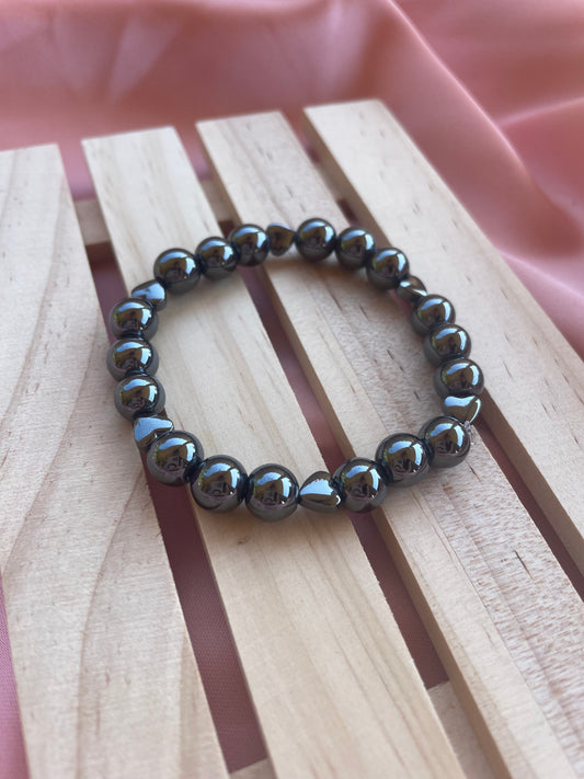 Cute Heart Hematite Crystal Bracelet